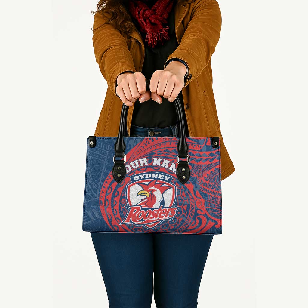 Personalized Sydney Roosters Leather Bag Polynesian Tribal Chest and Sleeve Tattoo