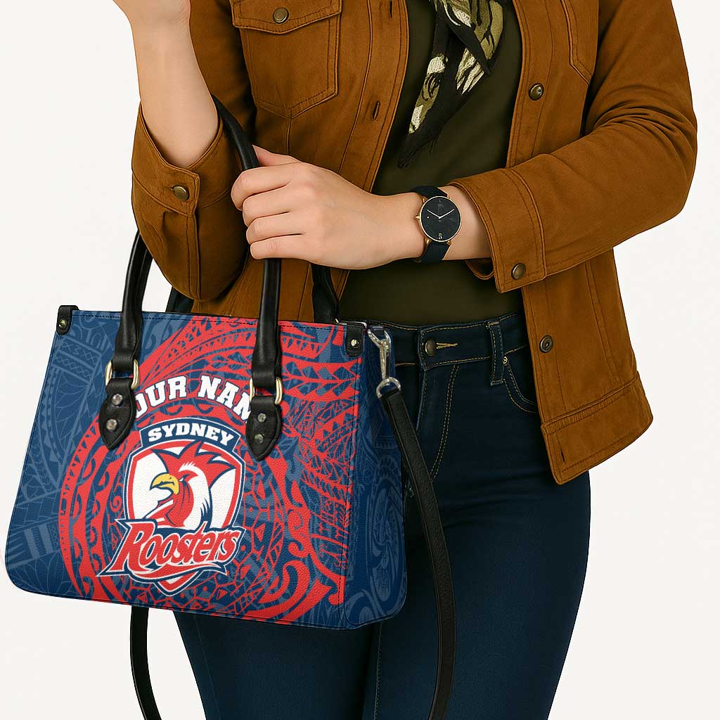 Personalized Sydney Roosters Leather Bag Polynesian Tribal Chest and Sleeve Tattoo