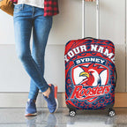 Personalized Sydney Roosters Luggage Cover Polynesian Tribal Chest and Sleeve Tattoo