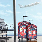 Personalized Sydney Roosters Luggage Cover Polynesian Tribal Chest and Sleeve Tattoo