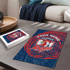 Personalized Sydney Roosters Puzzle Polynesian Tribal Chest and Sleeve Tattoo
