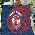 Personalized Sydney Roosters Quilt Polynesian Tribal Chest and Sleeve Tattoo