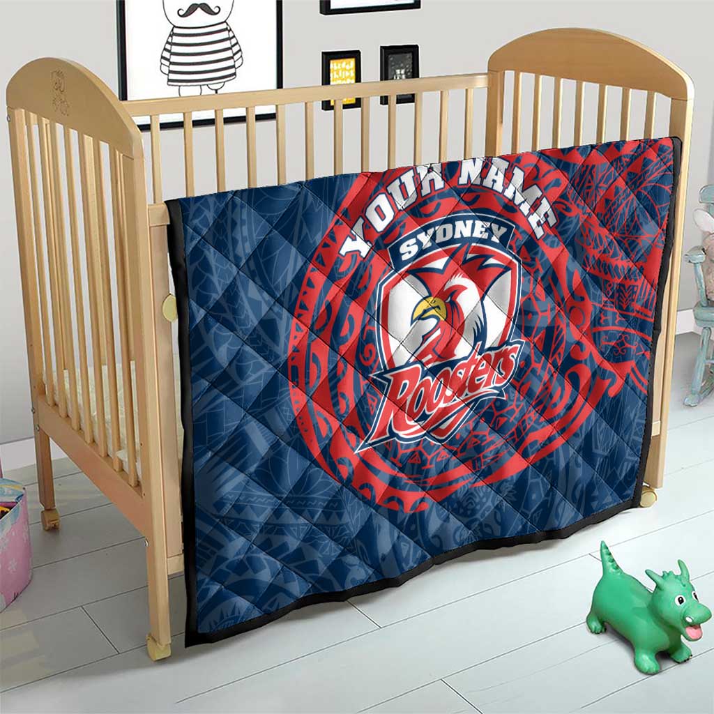 Personalized Sydney Roosters Quilt Polynesian Tribal Chest and Sleeve Tattoo