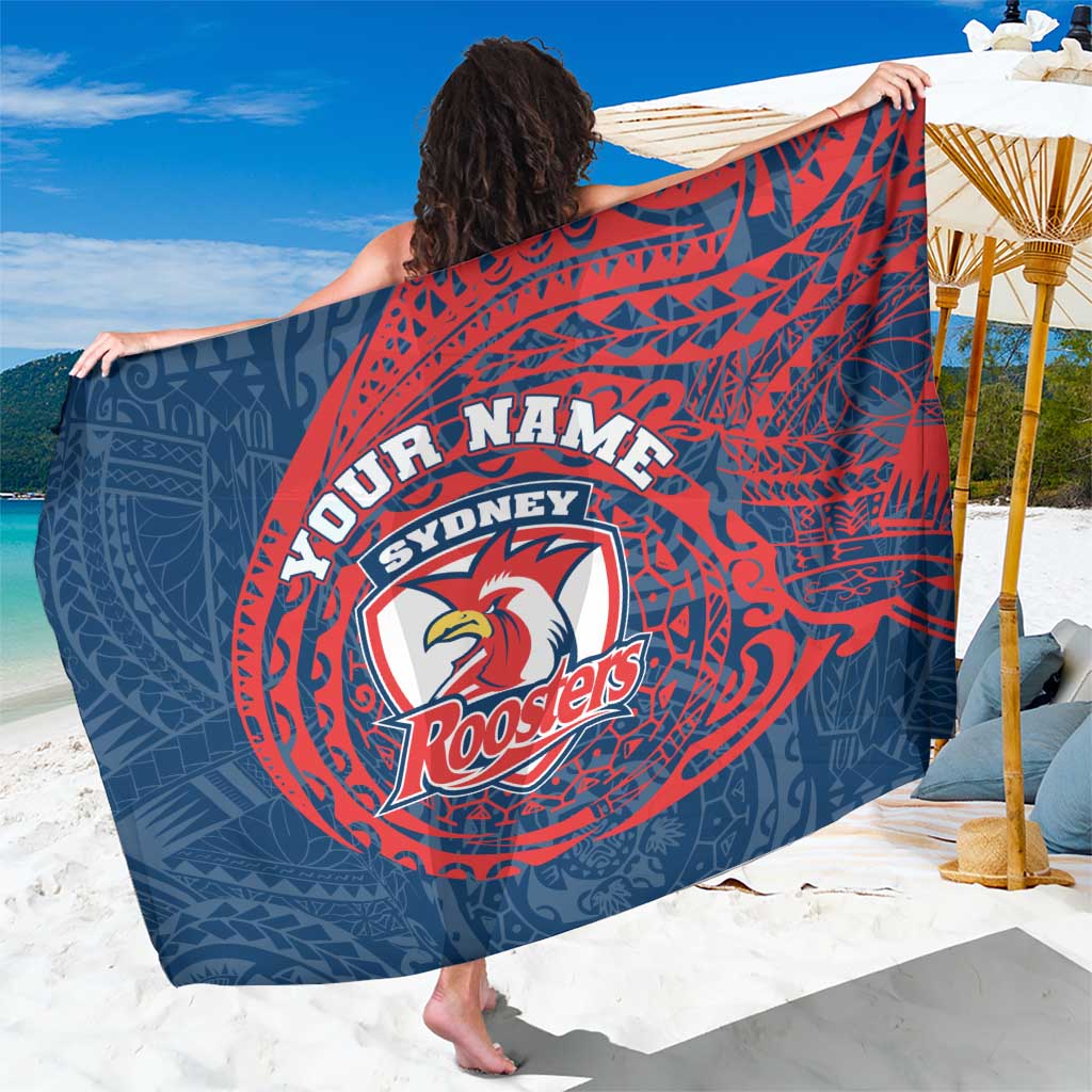 Personalized Sydney Roosters Sarong Polynesian Tribal Chest and Sleeve Tattoo
