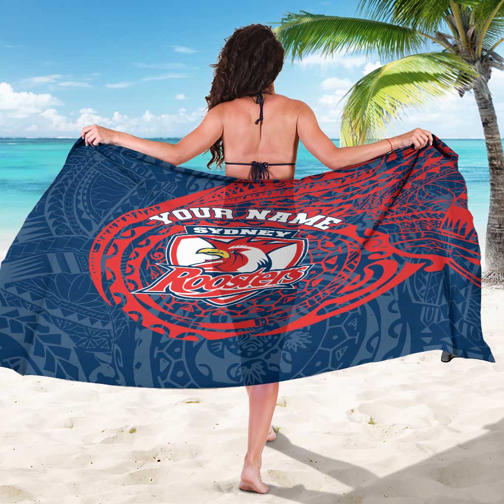 Personalized Sydney Roosters Sarong Polynesian Tribal Chest and Sleeve Tattoo