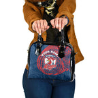 Personalized Sydney Roosters Shoulder Handbag Polynesian Tribal Chest and Sleeve Tattoo