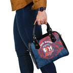 Personalized Sydney Roosters Shoulder Handbag Polynesian Tribal Chest and Sleeve Tattoo