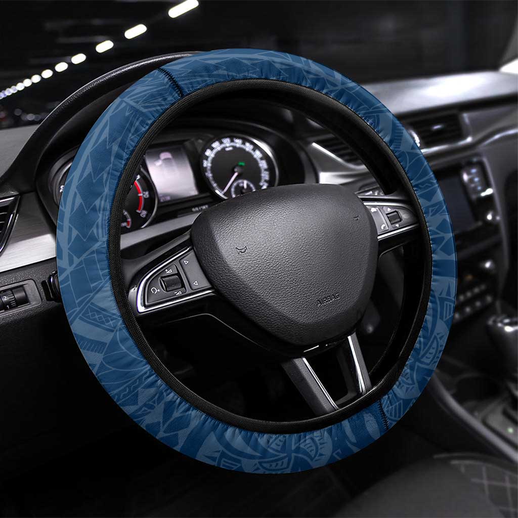 Sydney Roosters Steering Wheel Cover Polynesian Tribal Chest and Sleeve Tattoo
