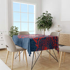 Personalized Sydney Roosters Tablecloth Polynesian Tribal Chest and Sleeve Tattoo