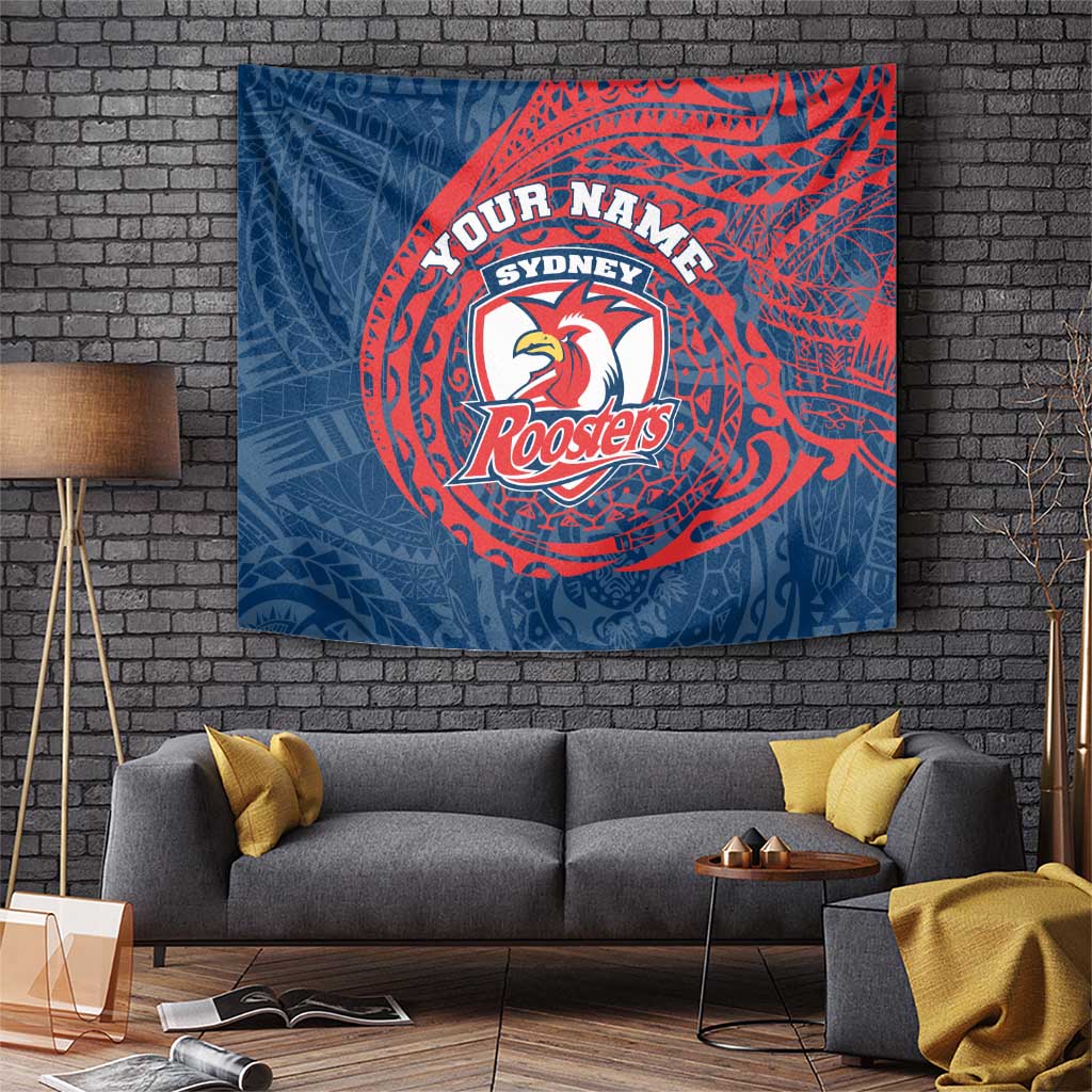 Personalized Sydney Roosters Tapestry Polynesian Tribal Chest and Sleeve Tattoo