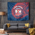 Personalized Sydney Roosters Tapestry Polynesian Tribal Chest and Sleeve Tattoo