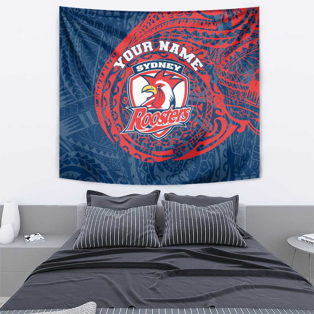 Personalized Sydney Roosters Tapestry Polynesian Tribal Chest and Sleeve Tattoo