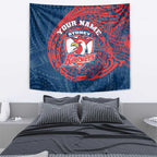 Personalized Sydney Roosters Tapestry Polynesian Tribal Chest and Sleeve Tattoo