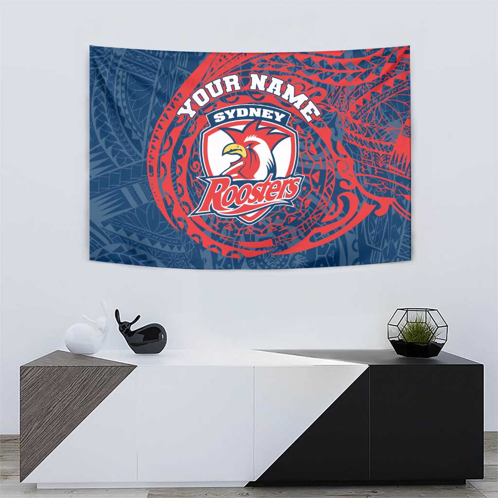 Personalized Sydney Roosters Tapestry Polynesian Tribal Chest and Sleeve Tattoo