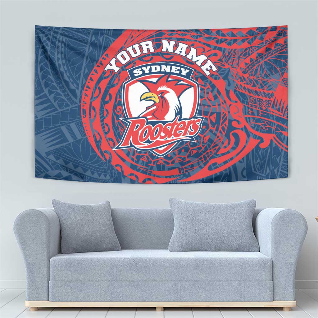 Personalized Sydney Roosters Tapestry Polynesian Tribal Chest and Sleeve Tattoo