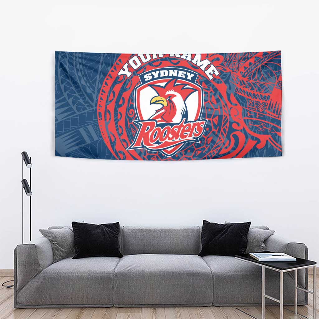 Personalized Sydney Roosters Tapestry Polynesian Tribal Chest and Sleeve Tattoo
