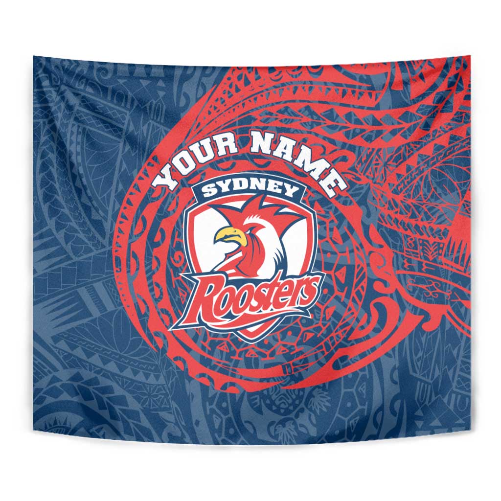 Personalized Sydney Roosters Tapestry Polynesian Tribal Chest and Sleeve Tattoo