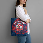 Personalized Sydney Roosters Tote Bag Polynesian Tribal Chest and Sleeve Tattoo