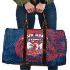 Personalized Sydney Roosters Travel Bag Polynesian Tribal Chest and Sleeve Tattoo