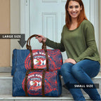 Personalized Sydney Roosters Travel Bag Polynesian Tribal Chest and Sleeve Tattoo
