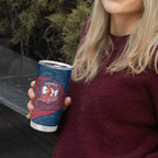 Personalized Sydney Roosters Tumbler Cup Polynesian Tribal Chest and Sleeve Tattoo