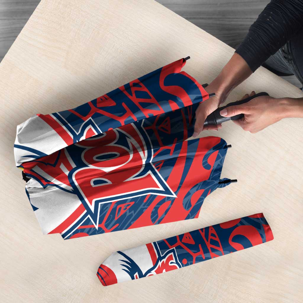 Personalized Sydney Roosters Umbrella Polynesian Tribal Chest and Sleeve Tattoo
