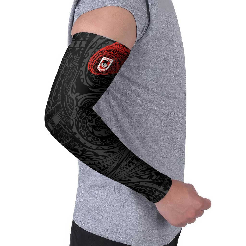 Personalized St George Illawarra Dragons Arm Sleeves Polynesian Tribal Chest and Sleeve Tattoo