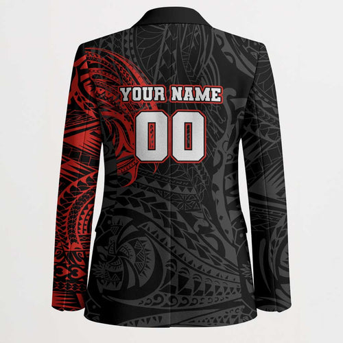Personalized St George Illawarra Dragons Blazer Polynesian Tribal Chest and Sleeve Tattoo