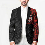 Personalized St George Illawarra Dragons Blazer Polynesian Tribal Chest and Sleeve Tattoo