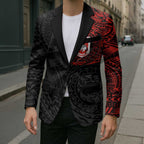 Personalized St George Illawarra Dragons Blazer Polynesian Tribal Chest and Sleeve Tattoo