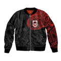 Personalized St George Illawarra Dragons Bomber Jacket Polynesian Tribal Chest and Sleeve Tattoo