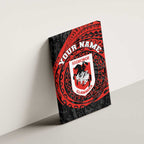 Personalized St George Illawarra Dragons Canvas Wall Art Polynesian Tribal Chest and Sleeve Tattoo