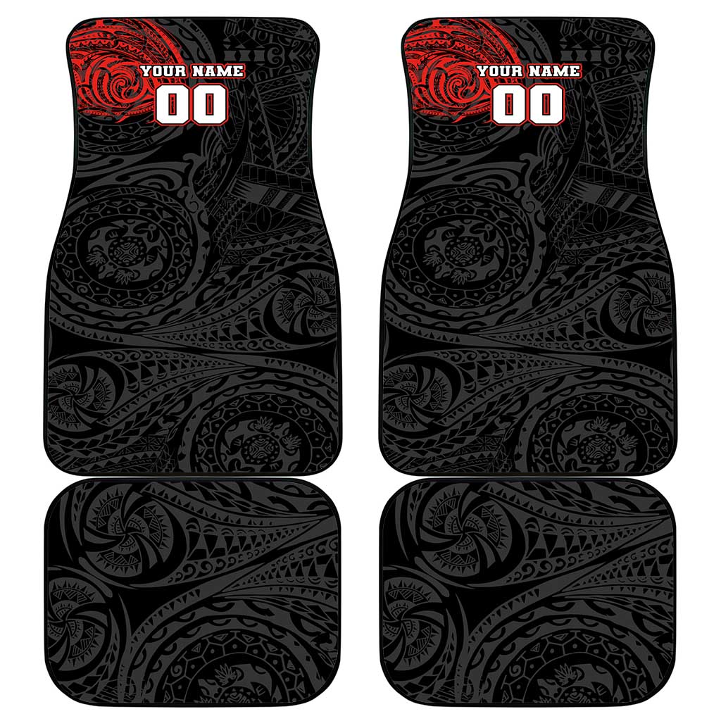 Personalized St George Illawarra Dragons Car Mats Polynesian Tribal Chest and Sleeve Tattoo