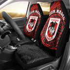 Personalized St George Illawarra Dragons Car Seat Cover Polynesian Tribal Chest and Sleeve Tattoo