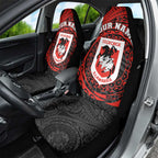 Personalized St George Illawarra Dragons Car Seat Cover Polynesian Tribal Chest and Sleeve Tattoo