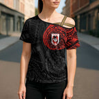 Personalized St George Illawarra Dragons Cross Shoulder Shirt Polynesian Tribal Chest and Sleeve Tattoo