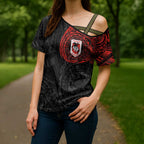 Personalized St George Illawarra Dragons Cross Shoulder Shirt Polynesian Tribal Chest and Sleeve Tattoo