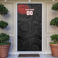 Personalized St George Illawarra Dragons Door Cover Polynesian Tribal Chest and Sleeve Tattoo