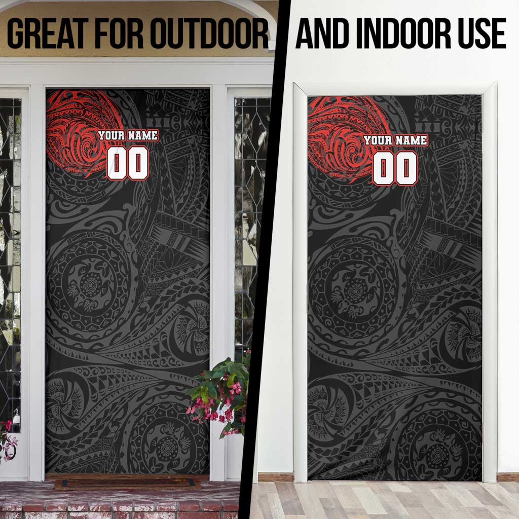 Personalized St George Illawarra Dragons Door Cover Polynesian Tribal Chest and Sleeve Tattoo