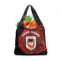 Personalized St George Illawarra Dragons Grocery Bag Polynesian Tribal Chest and Sleeve Tattoo