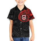 Personalized St George Illawarra Dragons Hawaiian Shirt Polynesian Tribal Chest and Sleeve Tattoo