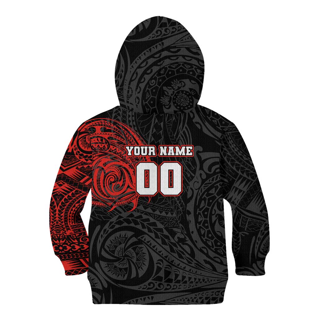 Personalized St George Illawarra Dragons Kid Hoodie Polynesian Tribal Chest and Sleeve Tattoo