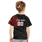 Personalized St George Illawarra Dragons Kid T Shirt Polynesian Tribal Chest and Sleeve Tattoo