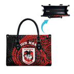 Personalized St George Illawarra Dragons Leather Bag Polynesian Tribal Chest and Sleeve Tattoo