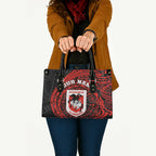 Personalized St George Illawarra Dragons Leather Bag Polynesian Tribal Chest and Sleeve Tattoo