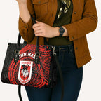 Personalized St George Illawarra Dragons Leather Bag Polynesian Tribal Chest and Sleeve Tattoo