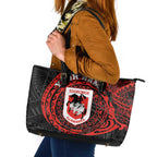 Personalized St George Illawarra Dragons Leather Tote Bag Polynesian Tribal Chest and Sleeve Tattoo