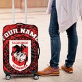 Personalized St George Illawarra Dragons Luggage Cover Polynesian Tribal Chest and Sleeve Tattoo