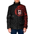 Personalized St George Illawarra Dragons Padded Jacket Polynesian Tribal Chest and Sleeve Tattoo