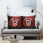 Personalized St George Illawarra Dragons Pillow Cover Polynesian Tribal Chest and Sleeve Tattoo